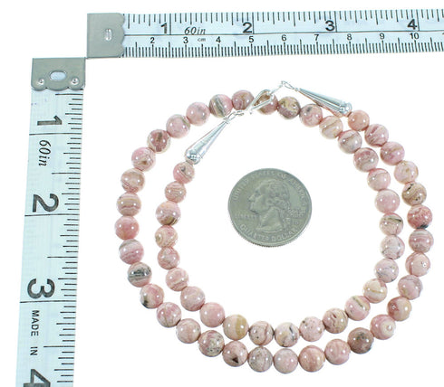 Southwest Rhodochrosite Silver Bead Necklace AX100466